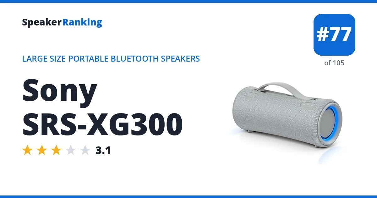 Sony SRS-XG300 ranking card