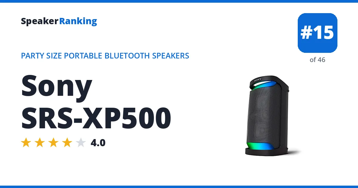 Sony SRS-XP500 ranking card