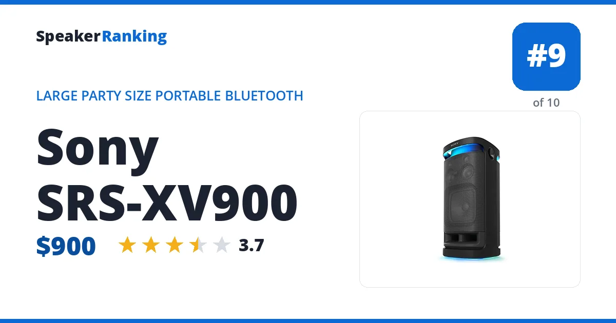 Sony SRS-XV900 ranking card