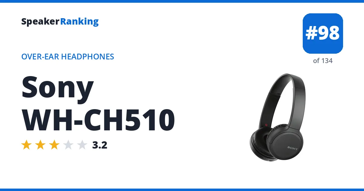 Sony WH-CH510 ranking card