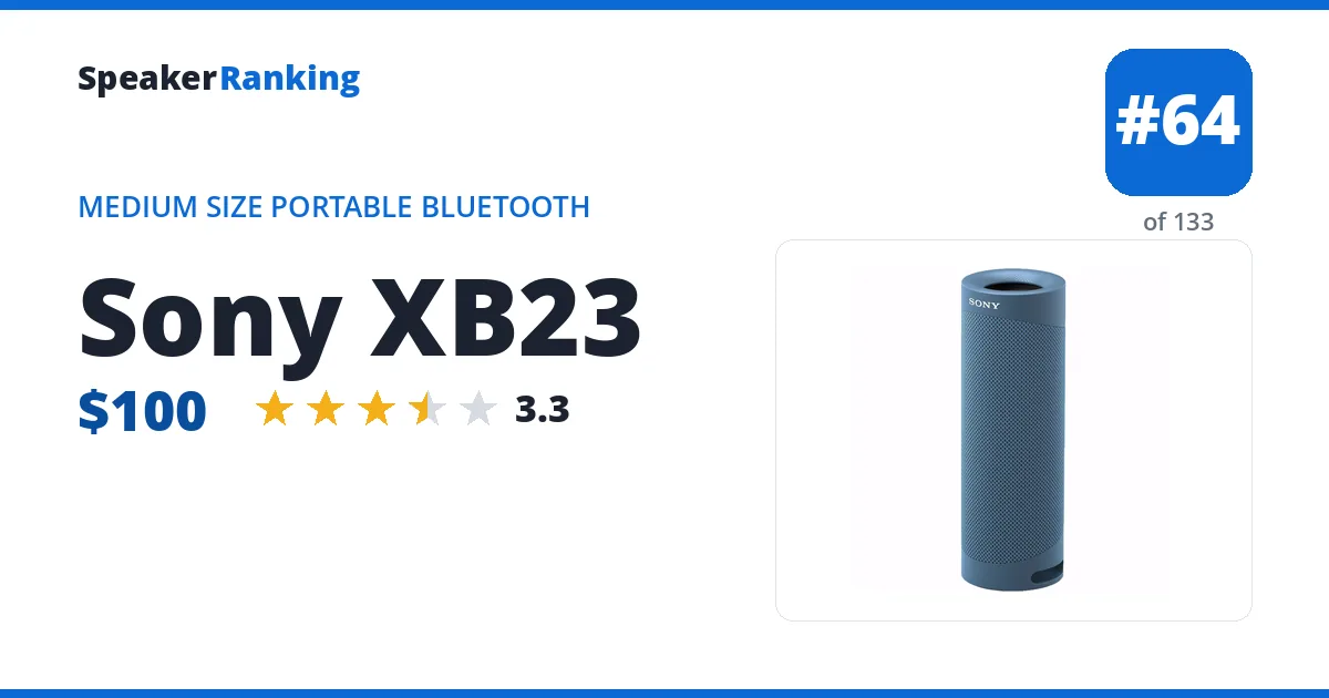 Sony XB23 ranking card