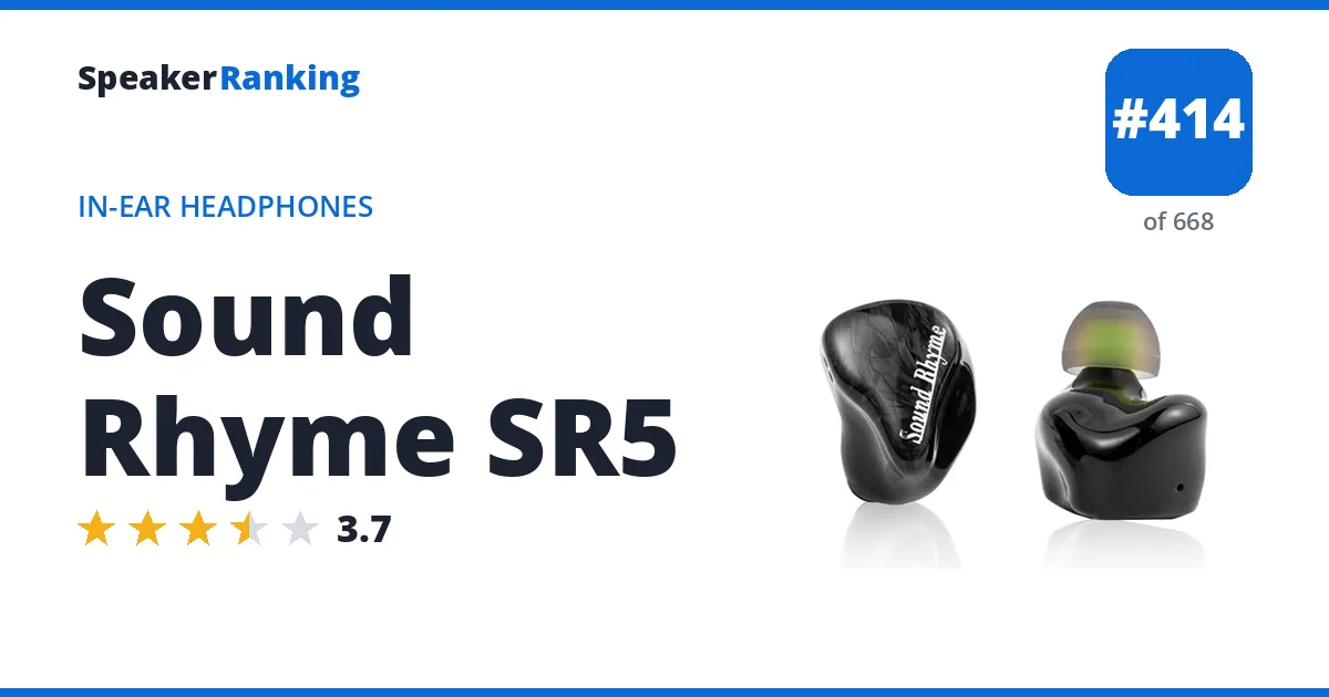 Sound Rhyme SR5 - ranked #410 of 657 In-Ear Headphones · Editor's rating 3.7/5