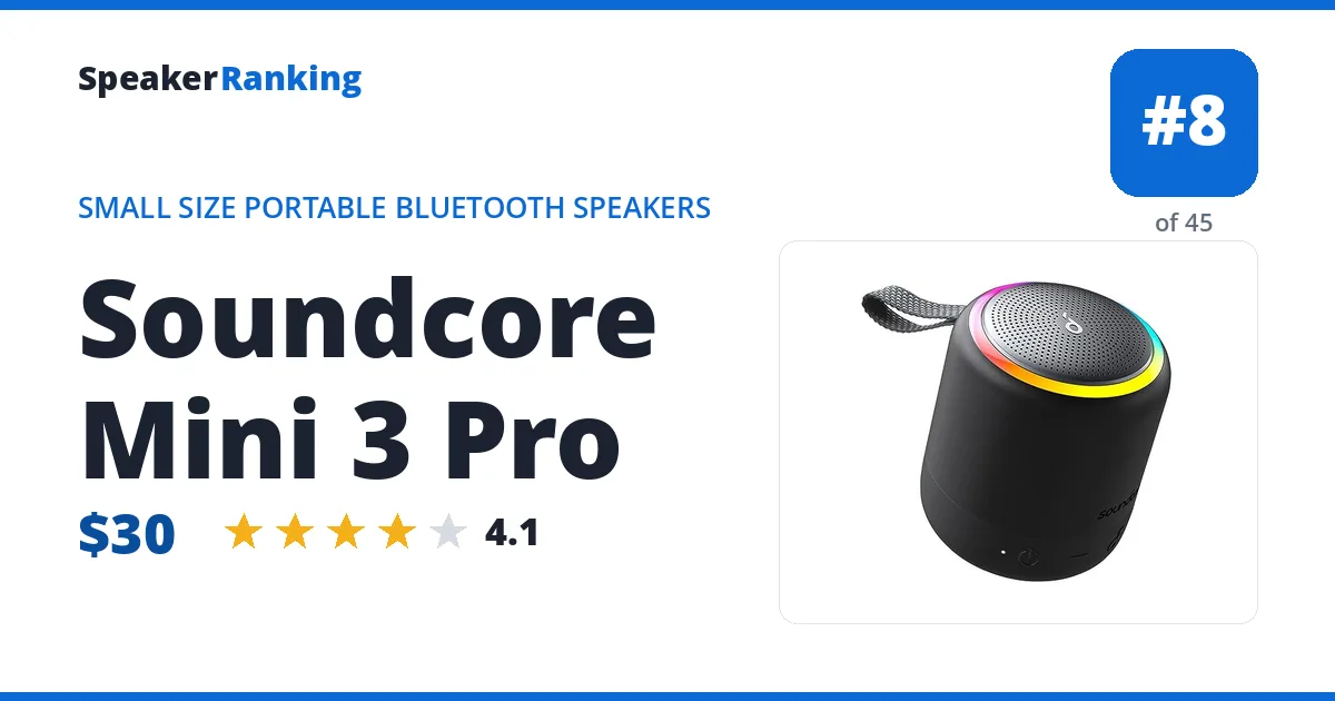 Soundcore Mini 3 Pro ranking card
