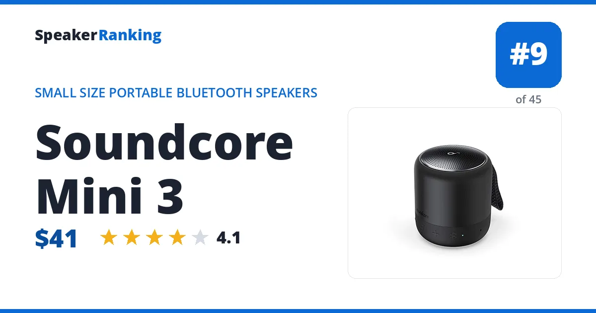 Soundcore Mini 3 ranking card