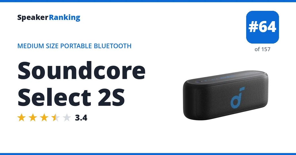 Soundcore Select 2S ranking card