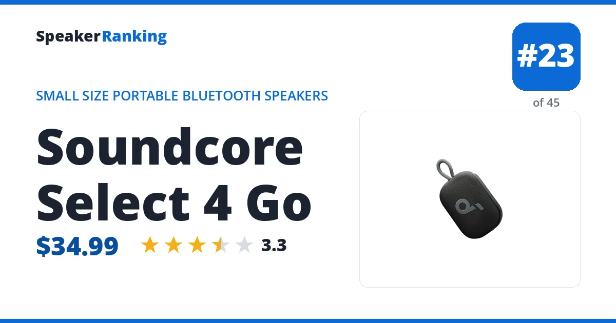 Soundcore Select 4 Go ranking card