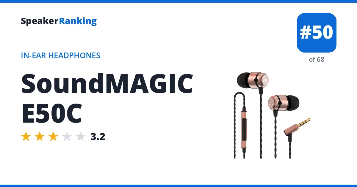 SoundMAGIC E50C ranking card