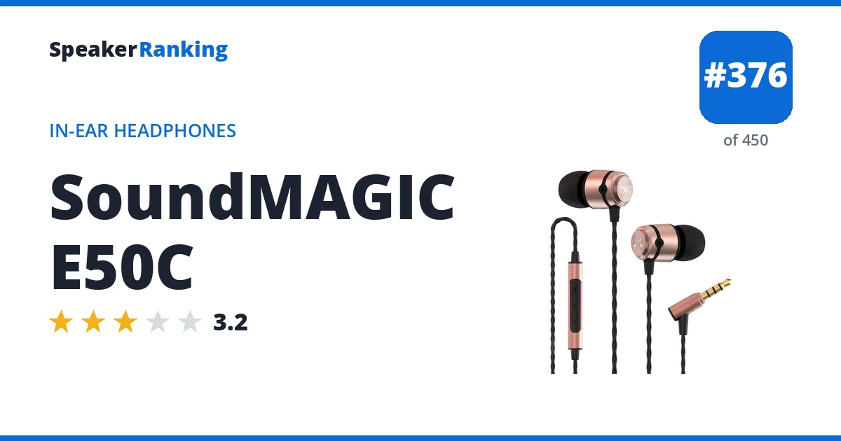 SoundMAGIC E50C ranking card