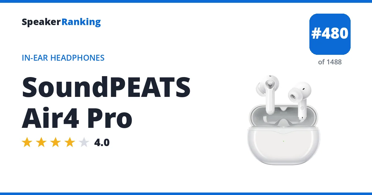 SoundPEATS Air4 Pro ranking card