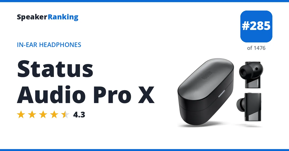 Status Audio Pro X - ranked #266 of 1448 In-Ear Headphones · Editor's rating 4.3/5