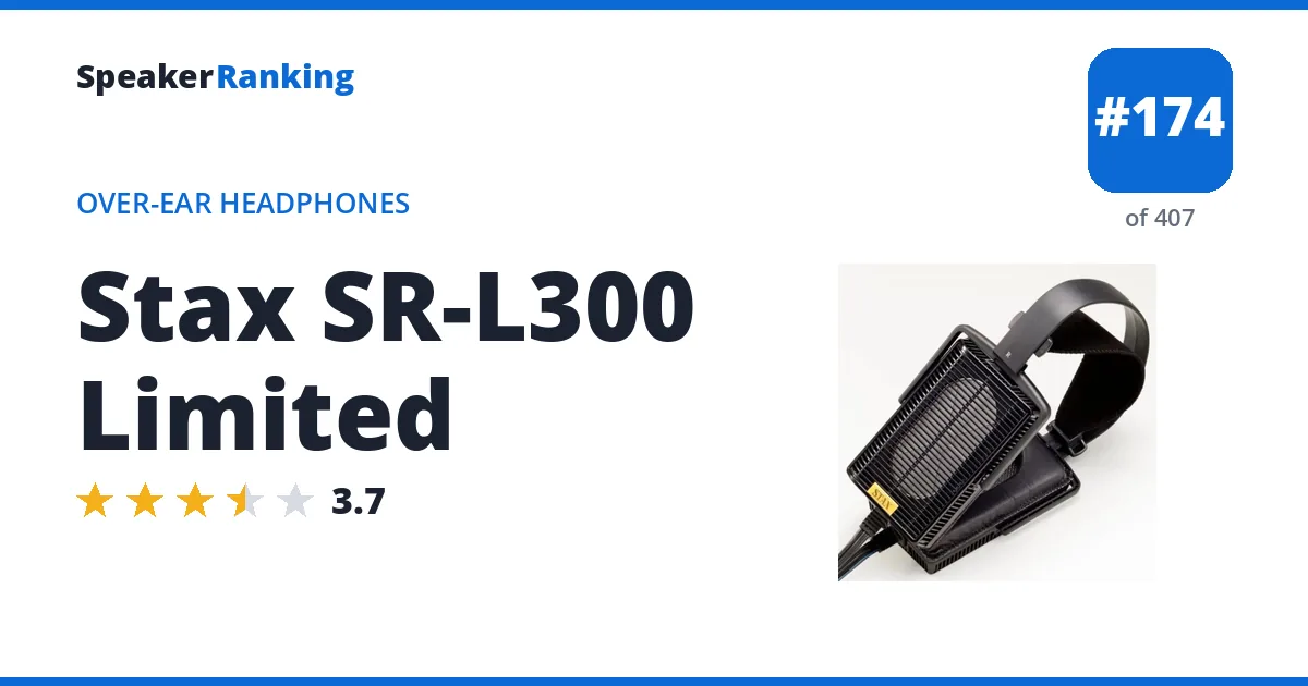 Stax SR-L300 Limited - ranked #174 of 382 Over-Ear Headphones · Editor's rating 3.7/5