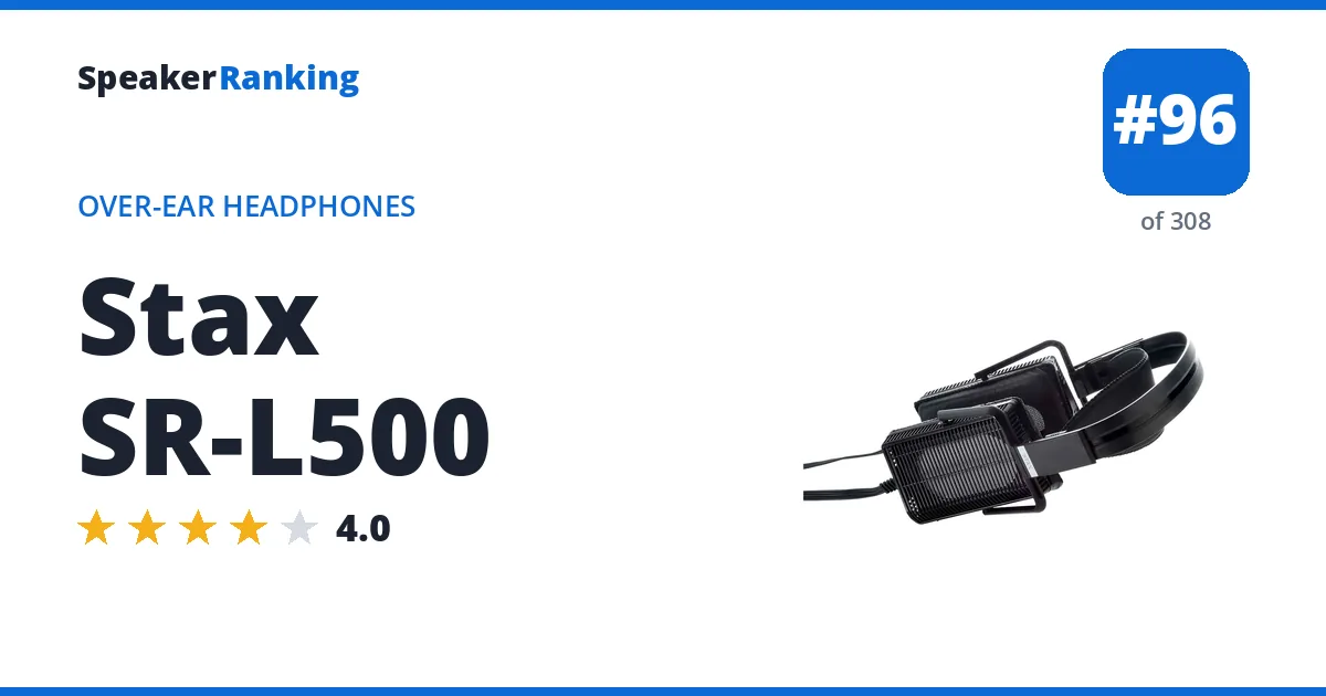 Stax SR-L500 - ranked #96 of 308 Over-Ear Headphones · Editor's rating 4/5