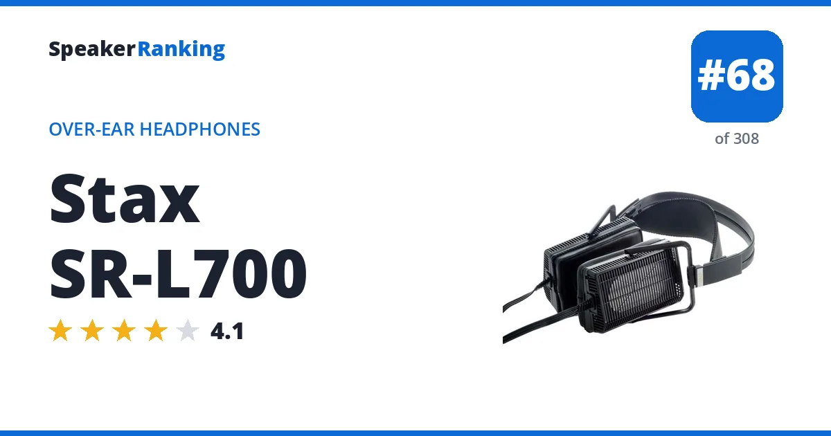 Stax SR-L700 - ranked #68 of 308 Over-Ear Headphones · Editor's rating 4.1/5