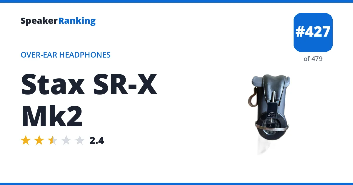 Stax SR-X Mk2 - ranked #427 of 479 Over-Ear Headphones · Editor's rating 2.4/5