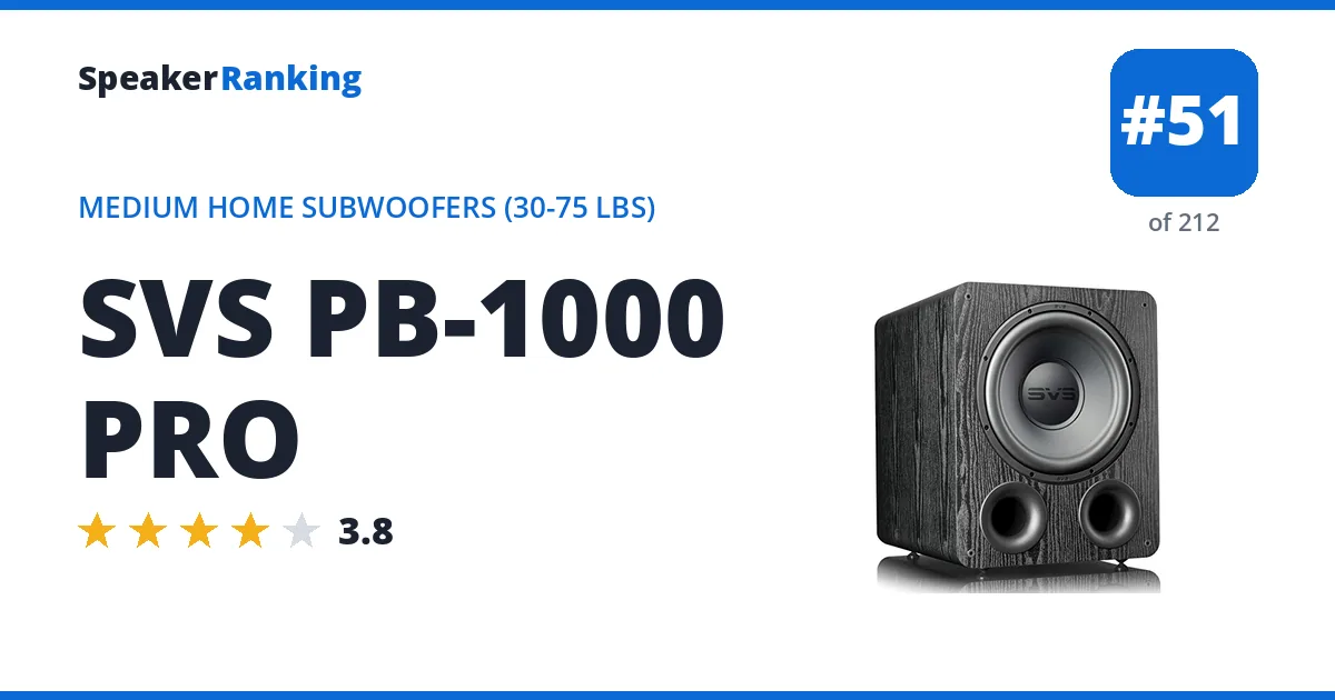 SVS PB-1000 PRO ranking card