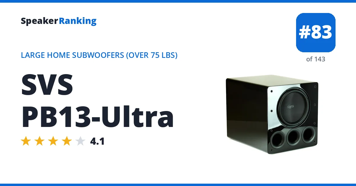 SVS PB13-Ultra ranking card