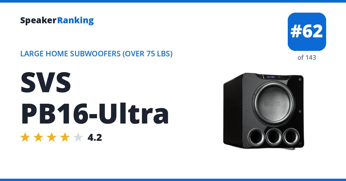 SVS PB16-Ultra ranking card