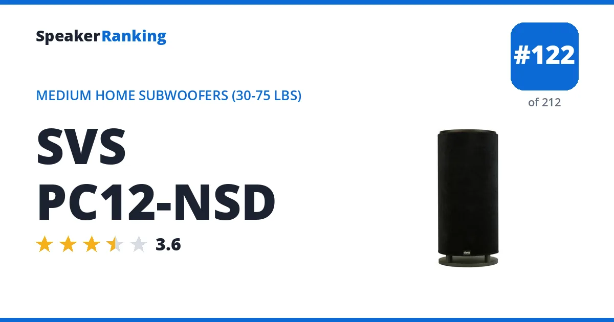 SVS PC12-NSD ranking card