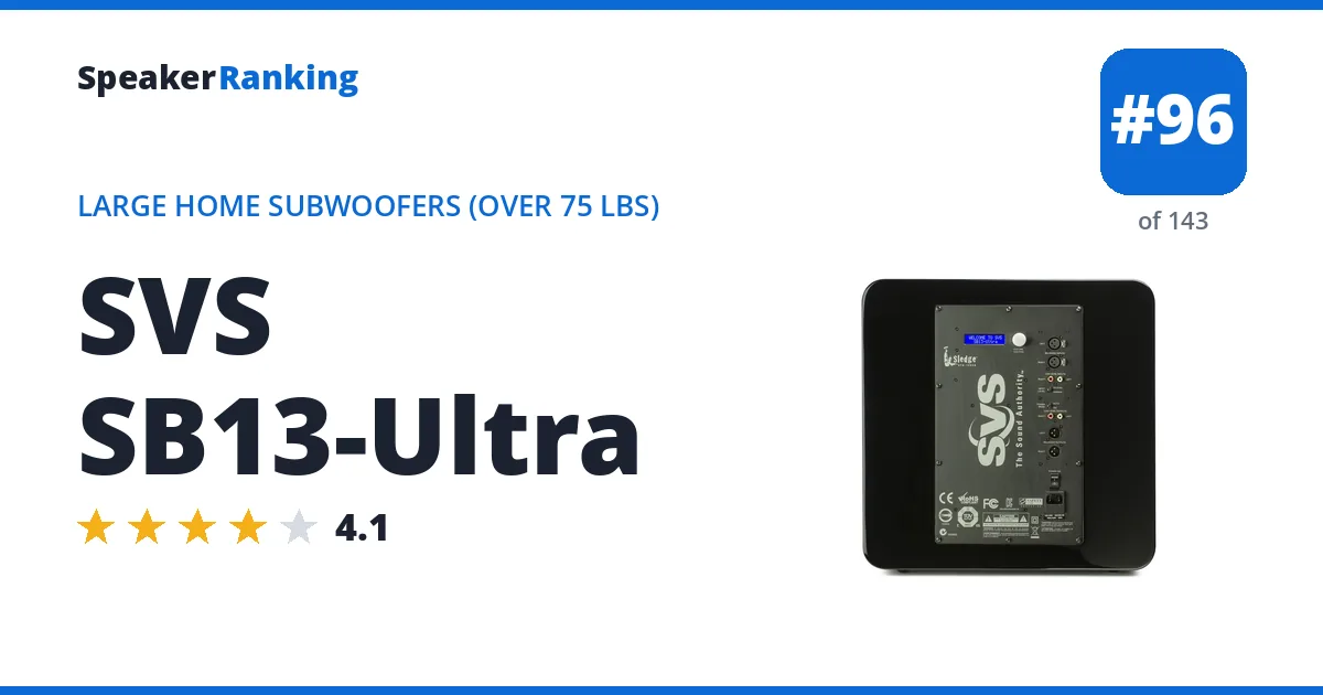SVS SB13-Ultra ranking card