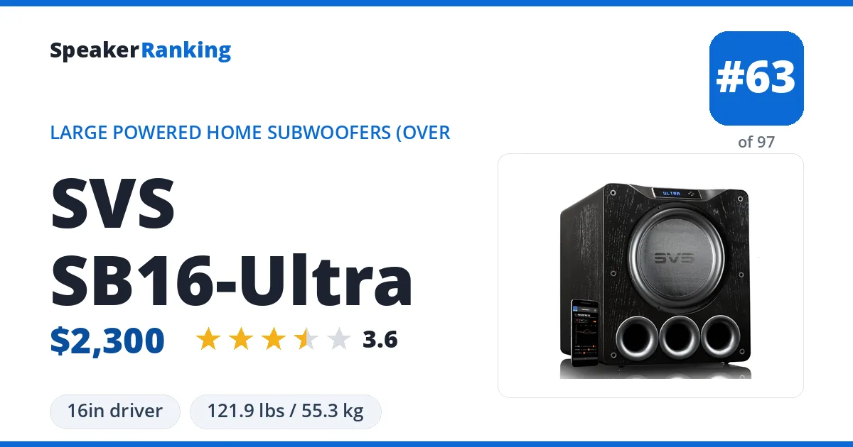 SVS SB16-Ultra ranking card
