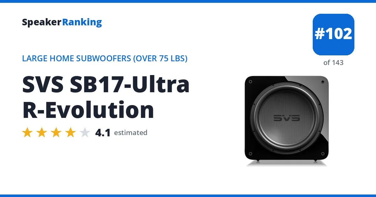 SVS SB17-Ultra R-Evolution ranking card
