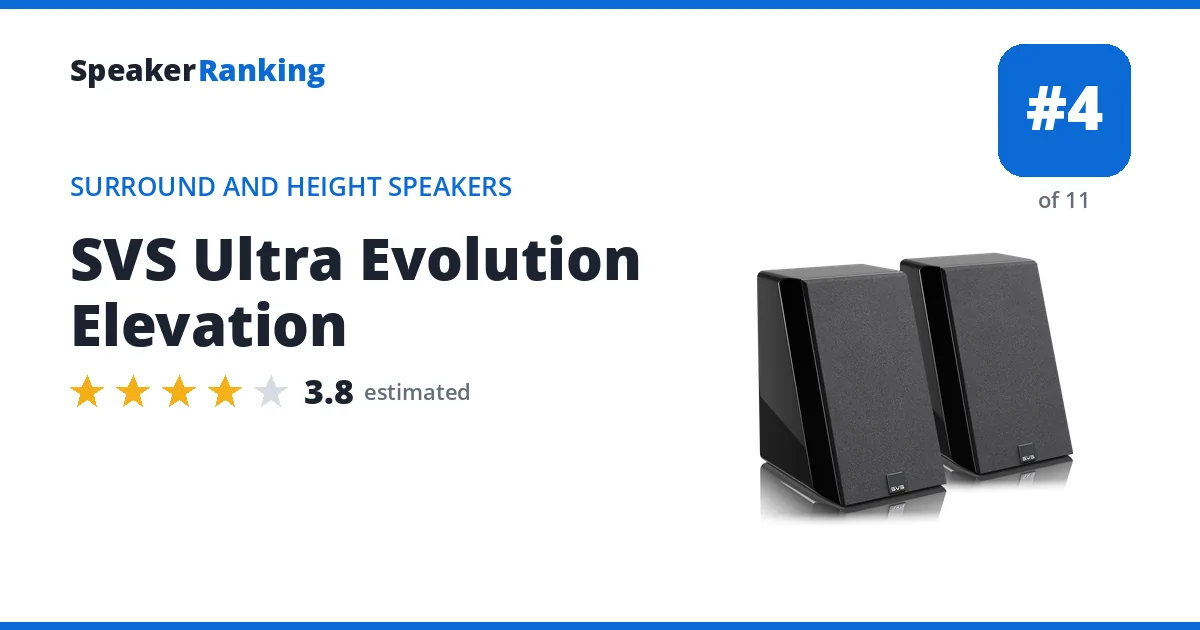 SVS Ultra Evolution Elevation - ranked #4 of 11 Surround and Height Speakers · Editor's rating 3.8/5