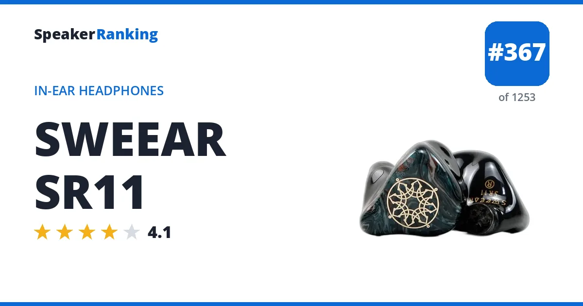 SWEEAR SR11 - ranked #367 of 1253 In-Ear Headphones · Editor's rating 4.1/5