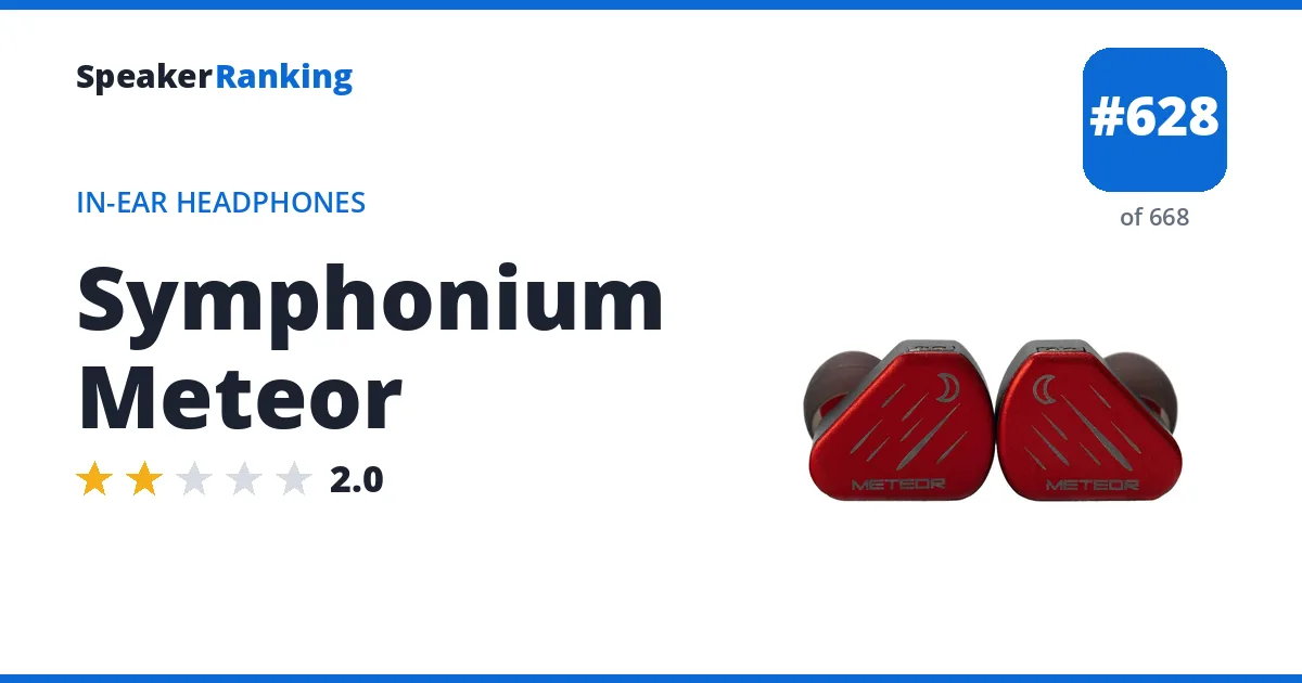 Symphonium Meteor - ranked #620 of 657 In-Ear Headphones · Editor's rating 2/5