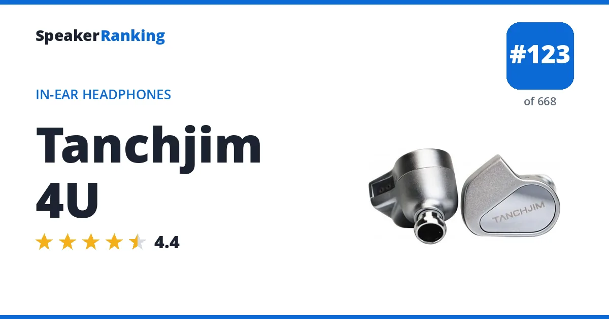 Tanchjim 4U - ranked #119 of 657 In-Ear Headphones · Editor's rating 4.4/5
