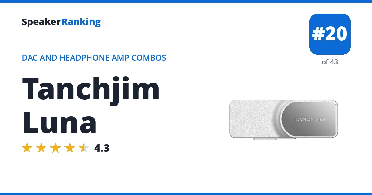 Tanchjim Luna - ranked #20 of 43 DAC and Headphone Amp Combos · Editor's rating 4.3/5