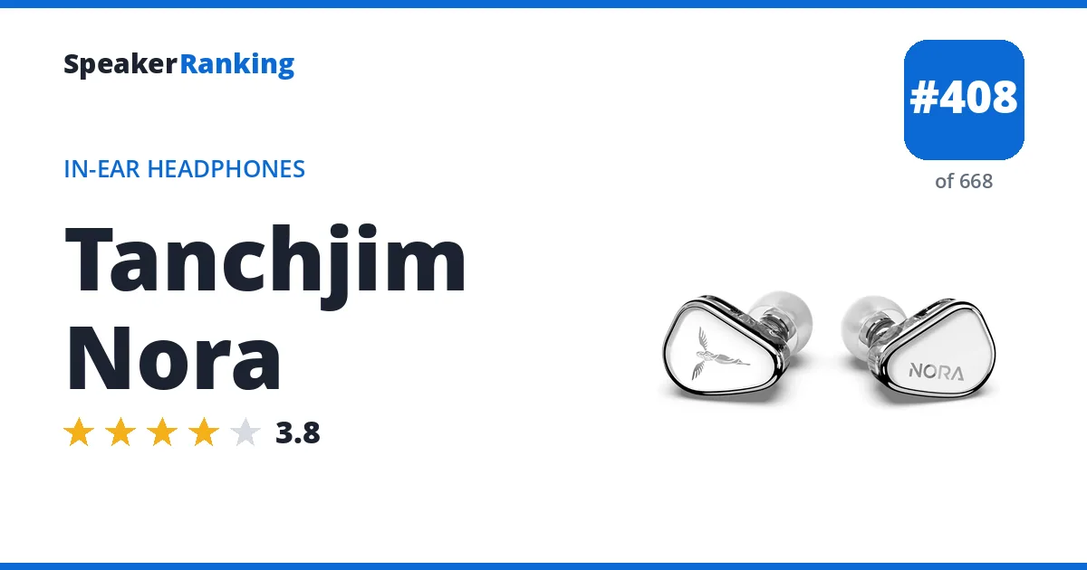 Tanchjim Nora - ranked #404 of 657 In-Ear Headphones · Editor's rating 3.8/5