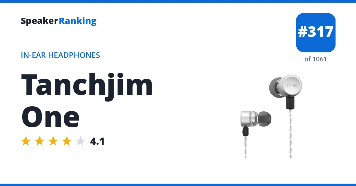 Tanchjim One - ranked #317 of 1061 In-Ear Headphones · Editor's rating 4.1/5