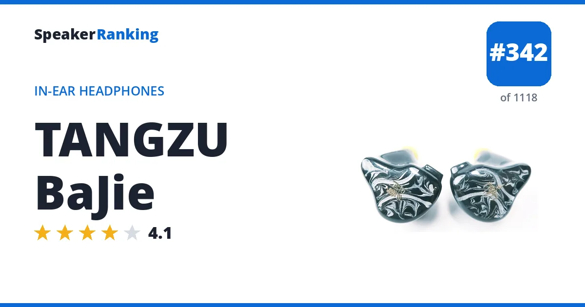 TANGZU BaJie - ranked #342 of 1118 In-Ear Headphones · Editor's rating 4.1/5