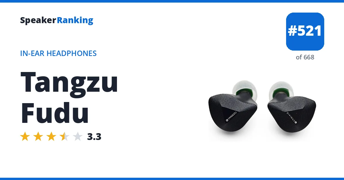 Tangzu Fudu - ranked #517 of 657 In-Ear Headphones · Editor's rating 3.3/5