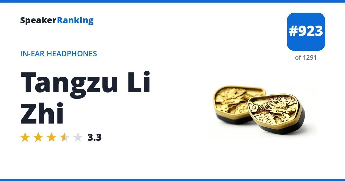 Tangzu Li Zhi - ranked #923 of 1291 In-Ear Headphones · Editor's rating 3.3/5