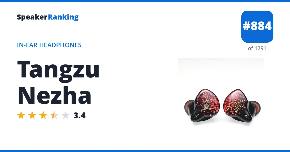 Tangzu Nezha - ranked #884 of 1291 In-Ear Headphones · Editor's rating 3.4/5