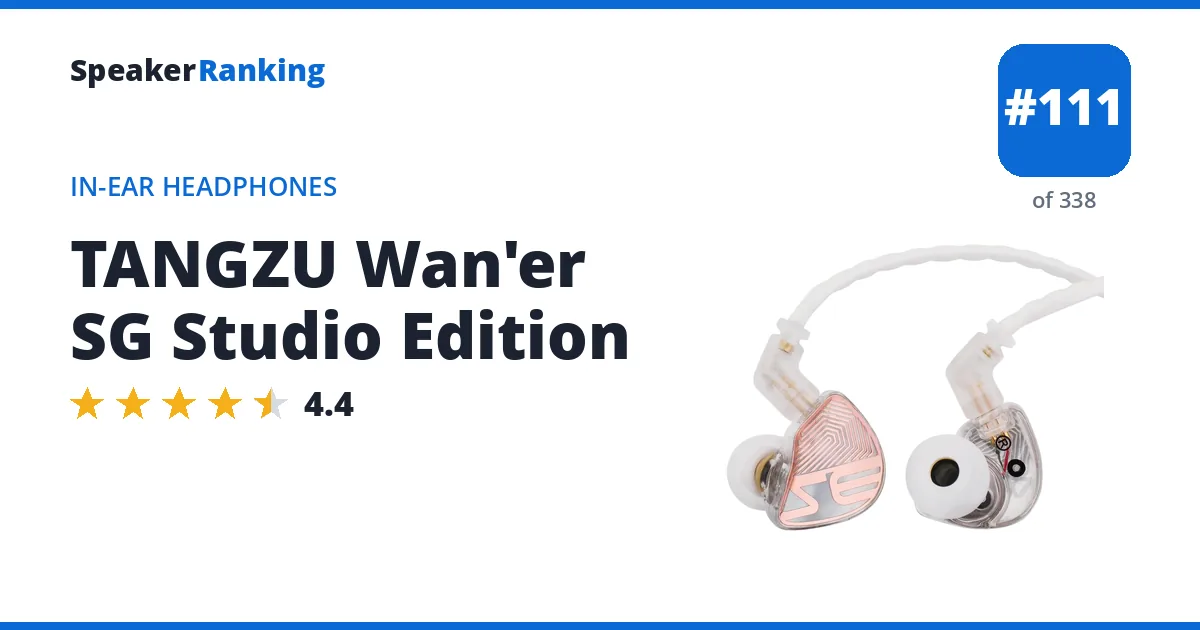 TANGZU Wan'er SG Studio Edition - ranked #111 of 297 In-Ear Headphones · Editor's rating 4.4/5