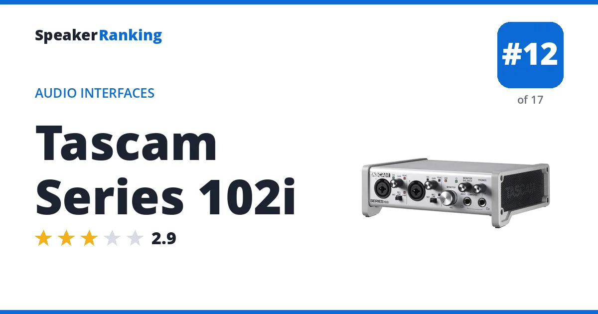 Tascam Series 102i ranking card