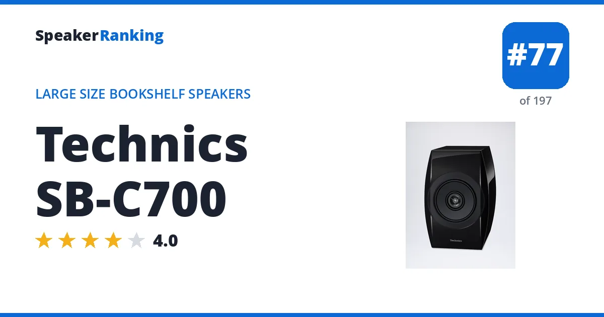 Technics SB-C700 ranking card