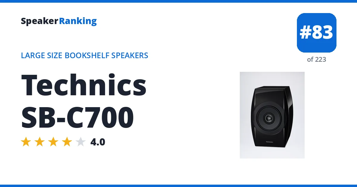 Technics SB-C700 ranking card