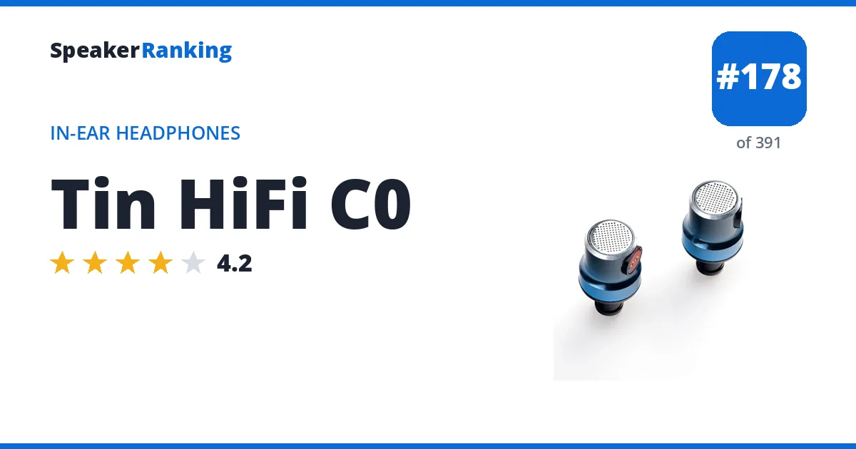 Tin HiFi C0 - ranked #178 of 361 In-Ear Headphones · Editor's rating 4.2/5