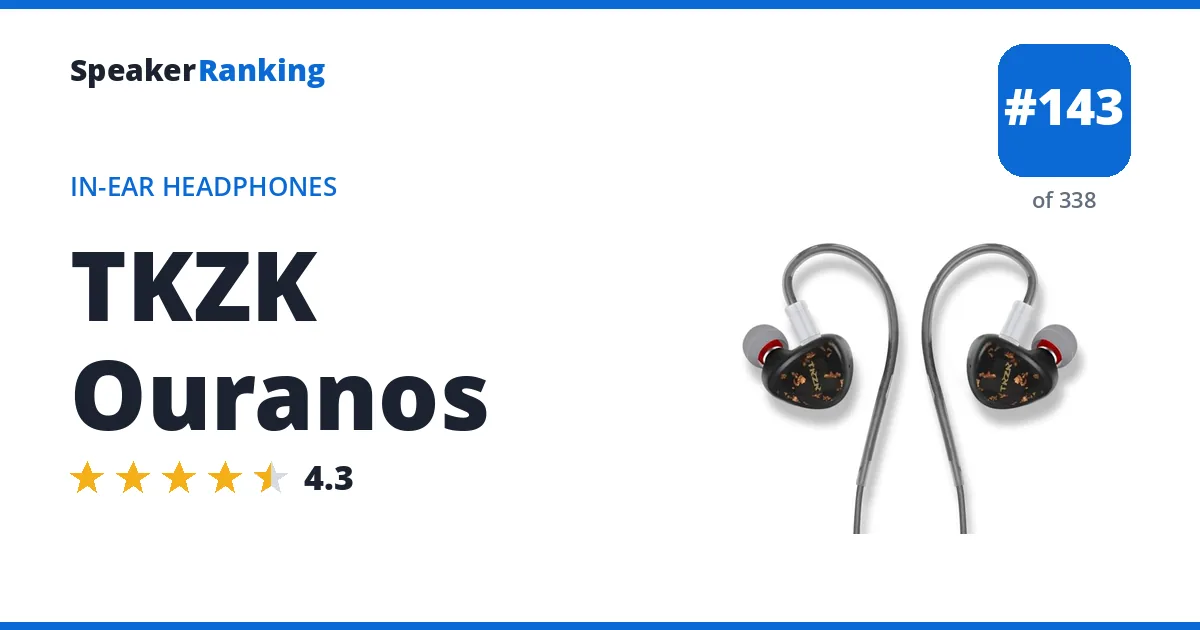 TKZK Ouranos - ranked #143 of 297 In-Ear Headphones · Editor's rating 4.3/5