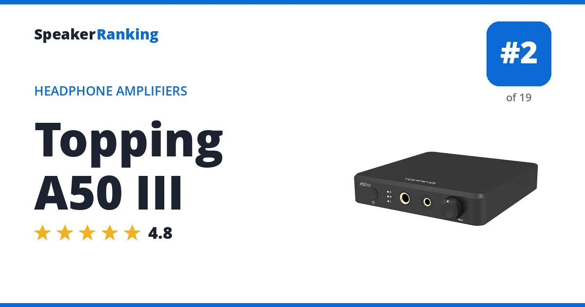 Topping A50 III - ranked #2 of 19 Headphone Amplifiers · Editor's rating 4.8/5