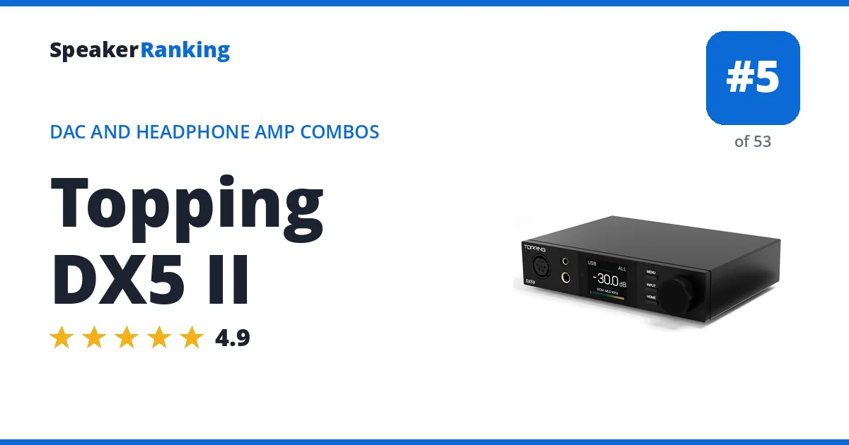 Topping DX5 II ranking card
