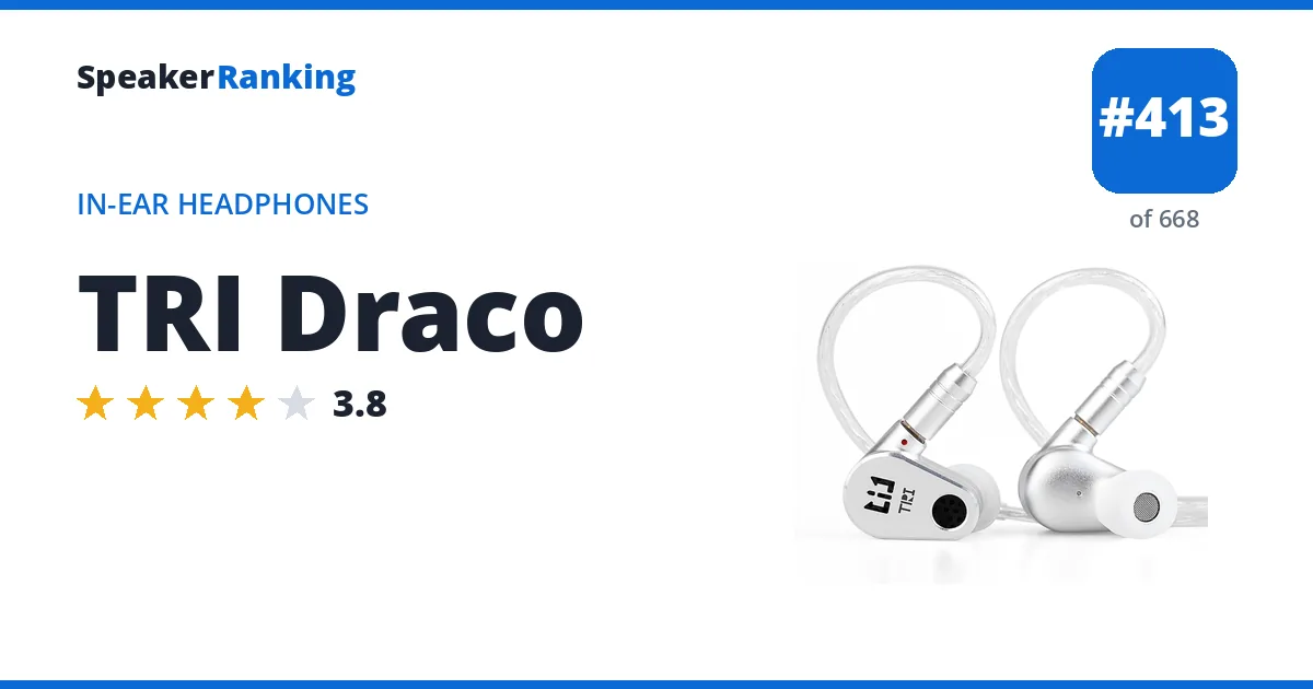 TRI Draco - ranked #413 of 668 In-Ear Headphones · Editor's rating 3.8/5
