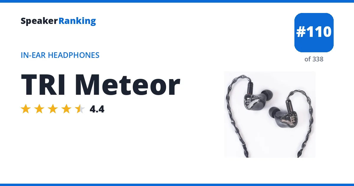 TRI Meteor - ranked #110 of 297 In-Ear Headphones · Editor's rating 4.4/5