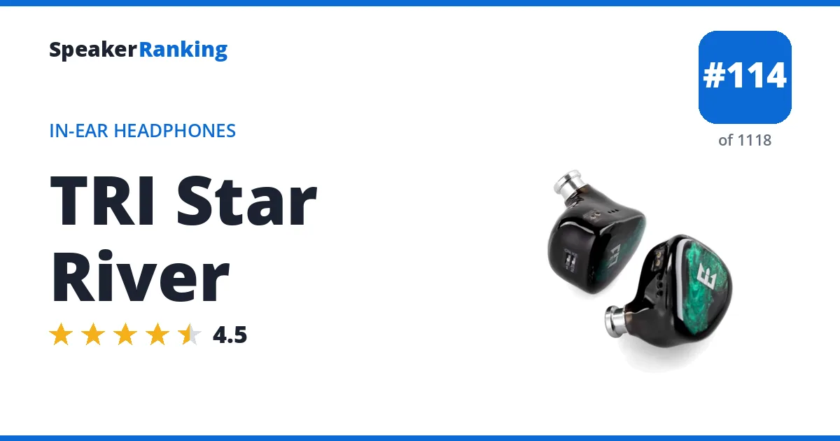 TRI Star River - ranked #114 of 1118 In-Ear Headphones · Editor's rating 4.5/5