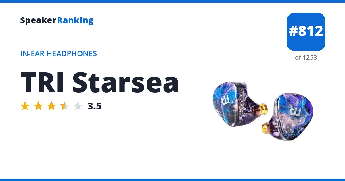 TRI Starsea - ranked #812 of 1253 In-Ear Headphones · Editor's rating 3.5/5