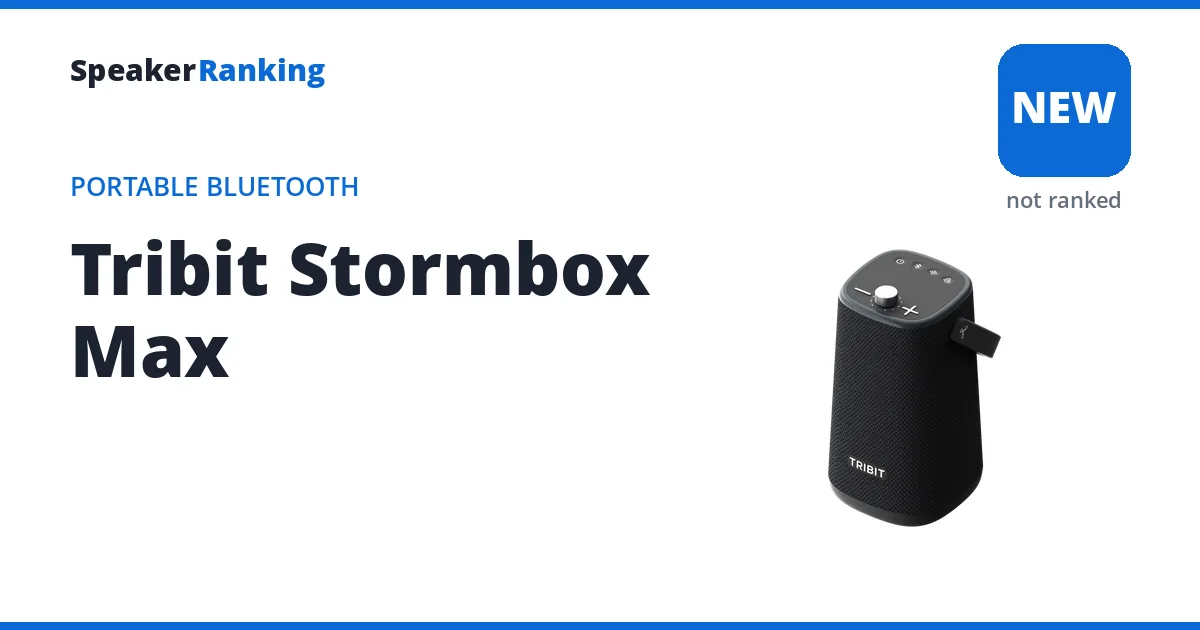 Tribit Stormbox Max, not yet ranked