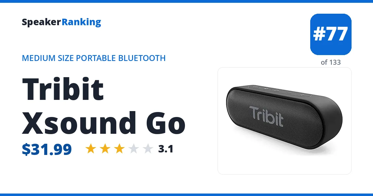 Tribit Xsound Go ranking card